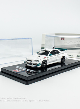 INNO 1:64日产 天际线 GT-R  (R34) V-SPEC MINE'S 合金汽车模型