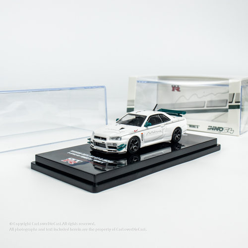 INNO 1:64日产 天际线 GT-R  (R34) V-SPEC MINE'S 合金汽车模型