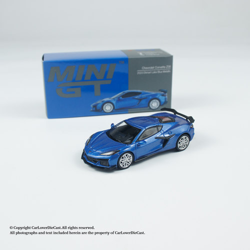 [现货]MINIGT 1:64 雪佛兰 克尔维特 Z06 金属蓝 合金汽车模型892