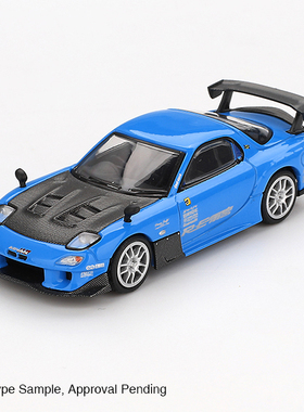 [现货]MINIGT 1:64 Mazda RX-7(FD3S) 雨宫 蓝色合金汽车模型1046