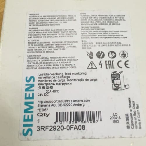 3RF2920-0FA08 负荷监控 BASIS 电流范围（议价)