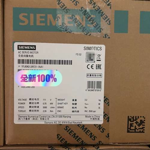 (议价）1FL6042-2AF21-1AA1。参数：电压111V，功