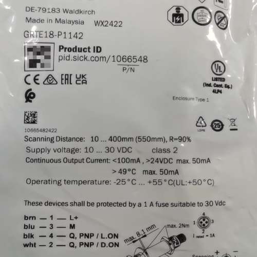 (议价）SICK西克GRTE18-P1142漫反射式光电传感