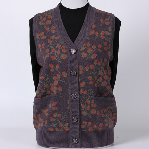 羊毛背心马夹针织衫奶奶装