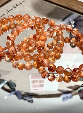 皮皮pipi | 天然高品质巴西芬达红胶花手链手串一物一图显白手串