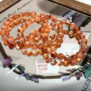 皮皮pipi | 天然高品质巴西芬达红胶花手链手串一物一图显白手串