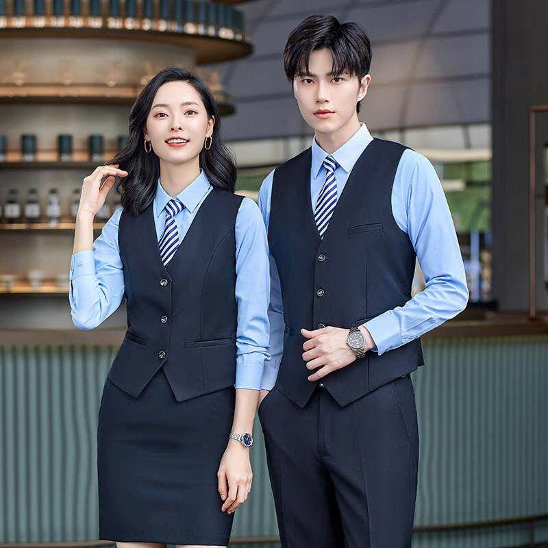 男女同款职业装房地产商务KTV工作服酒店前台店工装餐厅酒吧马甲