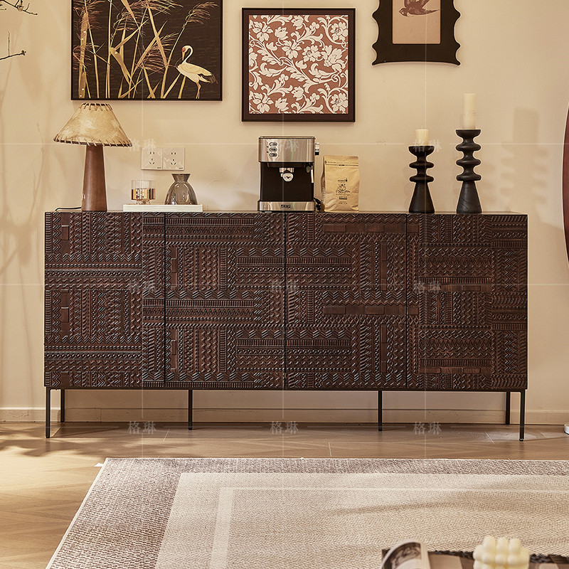 法式中古风餐边柜轻奢现代工业风入户实木玄关柜电视柜客厅储物柜,住宅家具,餐边柜,淘宝优惠券,粉丝福利购,淘宝优惠卷