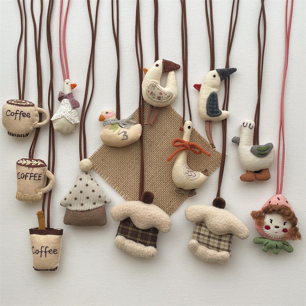 韩国布艺充棉小动物儿童项链