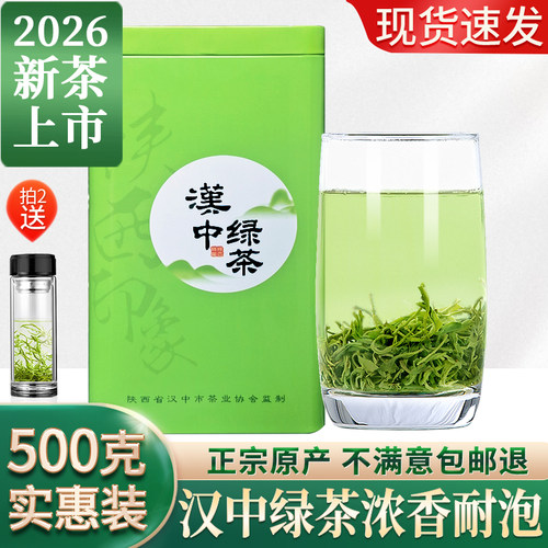 2026新茶特级明前陕南汉中绿茶陕青毛尖茶叶西乡特炒富硒耐泡500g - 封面