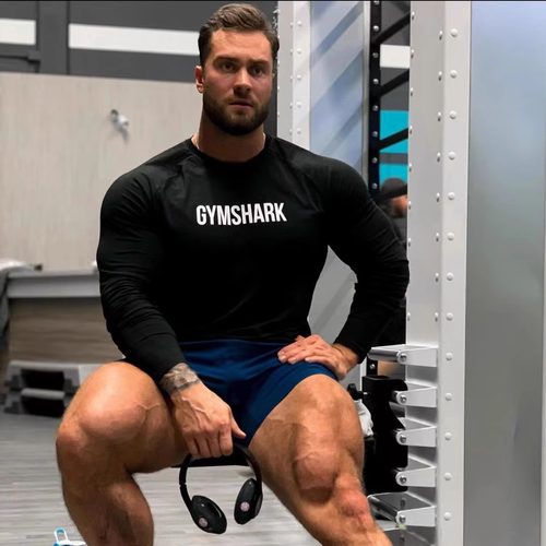 gymsharrk apollo 字母贴身弹力长袖t恤