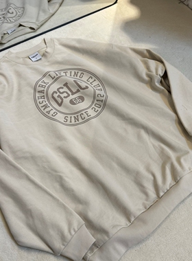 上身好看GYMSHARK GSLC SWEATER 超大宽松版圆领运动卫衣套头薄款