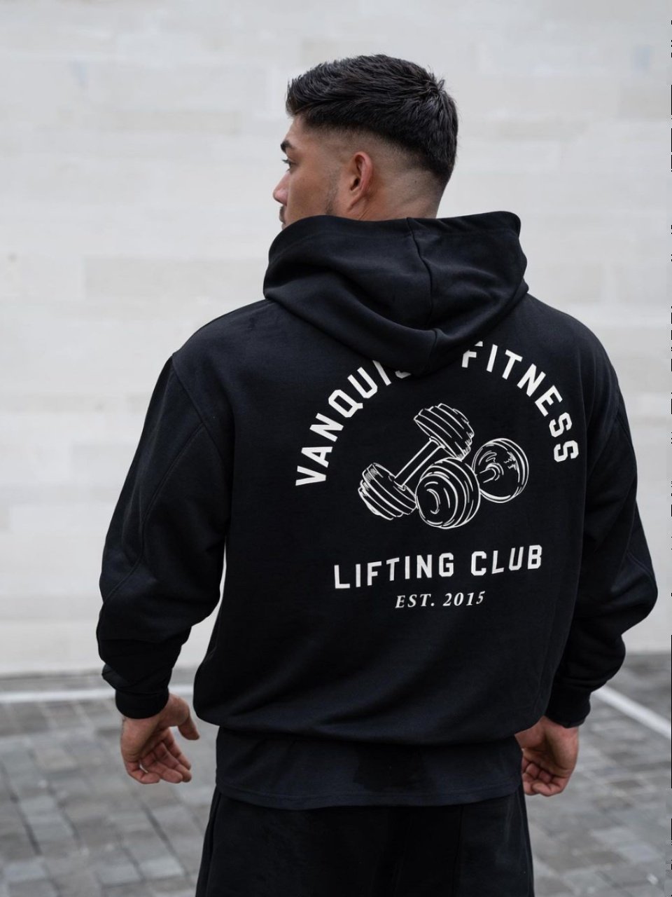NON-REFUNDABLE AND NON-EXCHANGEABLE VANQUISH LFT VQ WASH DUMBBELL HOODIE MENS FITNESS HOODY LOOSE SWEATSHIRT