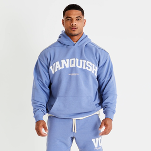 AH独家 VANQUISH VARSITY VQ学院运动宽松贴布连帽衫卫衣外套