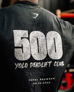 SBD俱乐部限定 JAMAL X GYMSHARK 500KG硬拉运动健身短袖t恤宽松