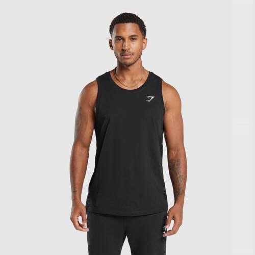 gymshark crest 刺绣宽松棉感弹力背心