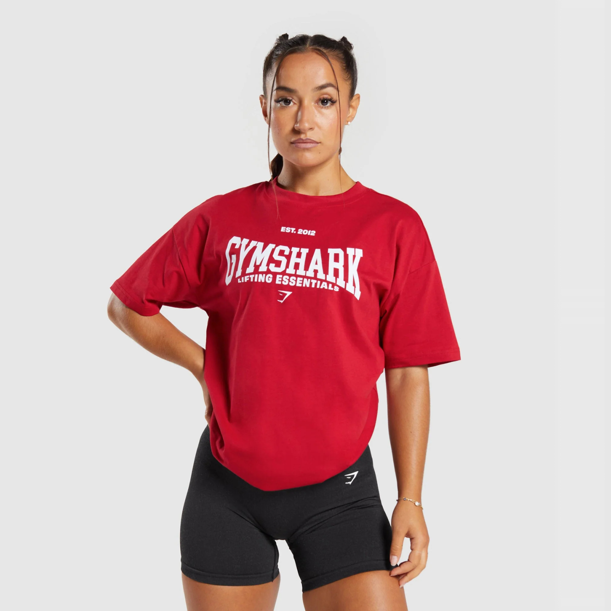 敲好看 GYMSHARK LIFTING ESSENTIALS 健身运动短袖t恤轻薄宽松