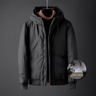 千仞岗上2025冬季新款羽绒服男装短款加厚连帽外套休闲鸭绒外套