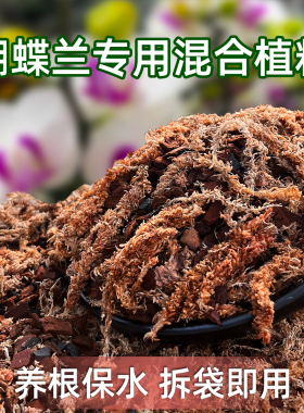 蝴蝶兰专用混合植料兰花种植进口毛毛虫水苔颗粒松树皮兰科营养土