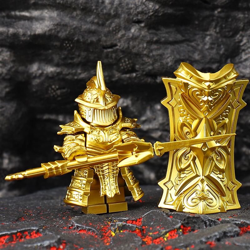 适用乐高恶魔之魂高塔积木人仔骑士守卫第三方益智拼装玩具礼物