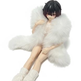 西西里 12分阿巳3.0娃衣bjd娃娃素体衣服明月出逃体披肩 毛毛披肩