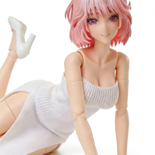 1/12兵人衣服配件6寸蜗之壳机娘女素体tbl旗袍连衣裙披肩性感长裙