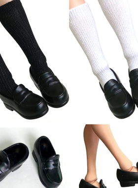 romankey x cowl女素体1/12兵人配件6寸超可动人偶鞋子jk鞋皮鞋