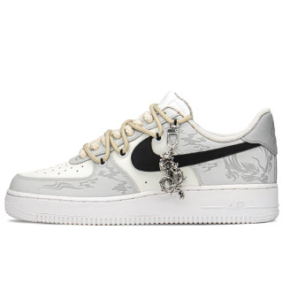 FZBB球鞋定制 Nike AF1 龙年限定 龙国风 麻绳 板鞋 男款 灰白