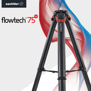 萨拿Sachtler flowtech 75碳纤维三脚架摄影摄像快速架v设拍鸟