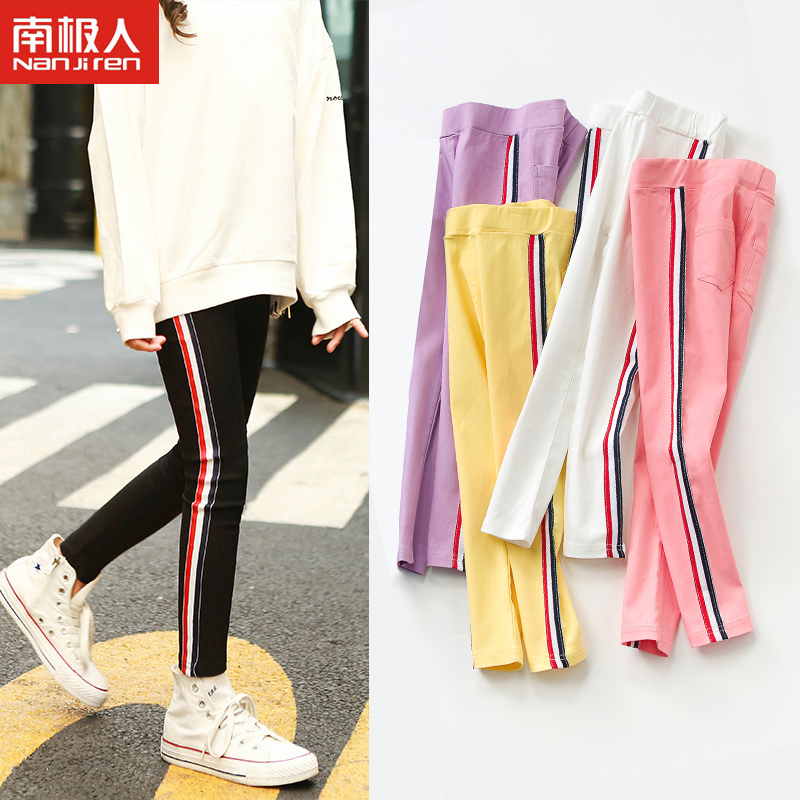 女童裤子2019新款春秋装仿牛仔打底裤外穿洋气韩版休闲铅笔长裤子(非品牌)