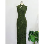 玉青125 修身 夏季 改良旗袍无袖 显瘦连衣长裙复古日常旗袍 新款