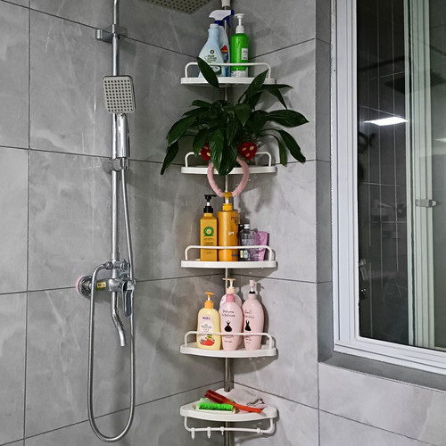 免打孔伸缩杆顶天立地墙角三角架