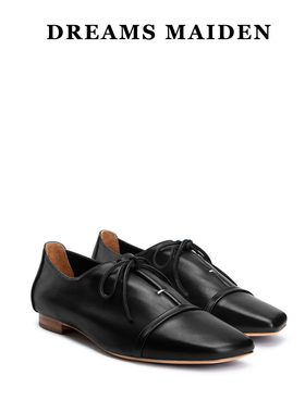 Dreams maiden女鞋小众设计师2024秋新款黑色平底休闲豆豆鞋单鞋