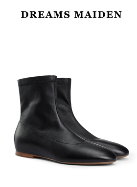 黑色平底舒适百搭运动底短靴女真皮大底2025秋冬新款鞋子女款爆款