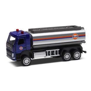 彩珀成真1:72CCA海湾油站合金沃尔沃油罐货柜救援车模型儿童玩具