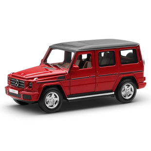 彩珀成真1:32CCA合金红色奔驰大G350d吉普车汽车模型声光儿童玩具