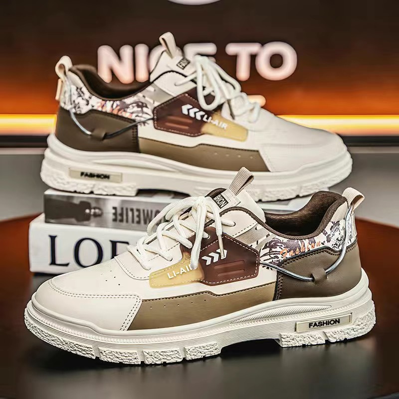 2025春季新款低帮男鞋运动休闲鞋青年男士板鞋韩版时尚潮学生单鞋