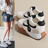 早春季 2026新款 女鞋 厚底鞋 7cm内增高德训鞋 子运动休闲阿甘鞋 女款
