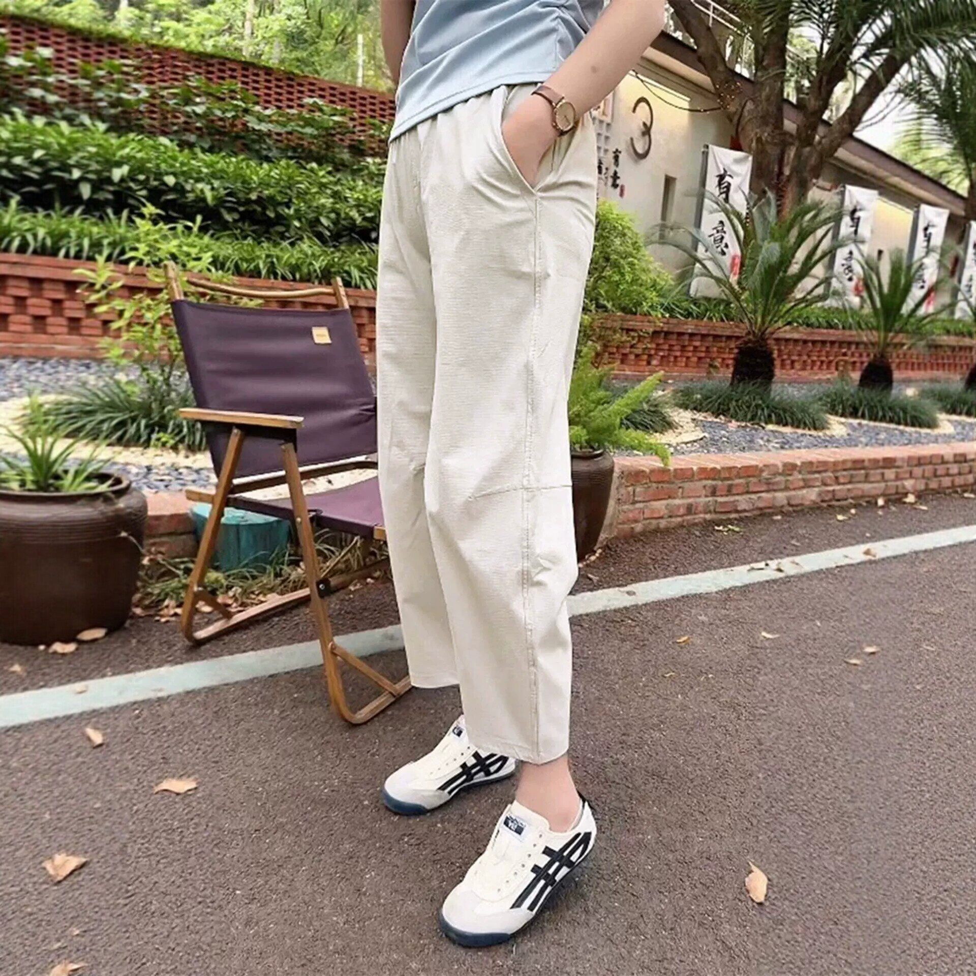 速干运动裤女夏薄款2026新款小个子防晒九分裤夏天冰丝哈伦萝卜裤