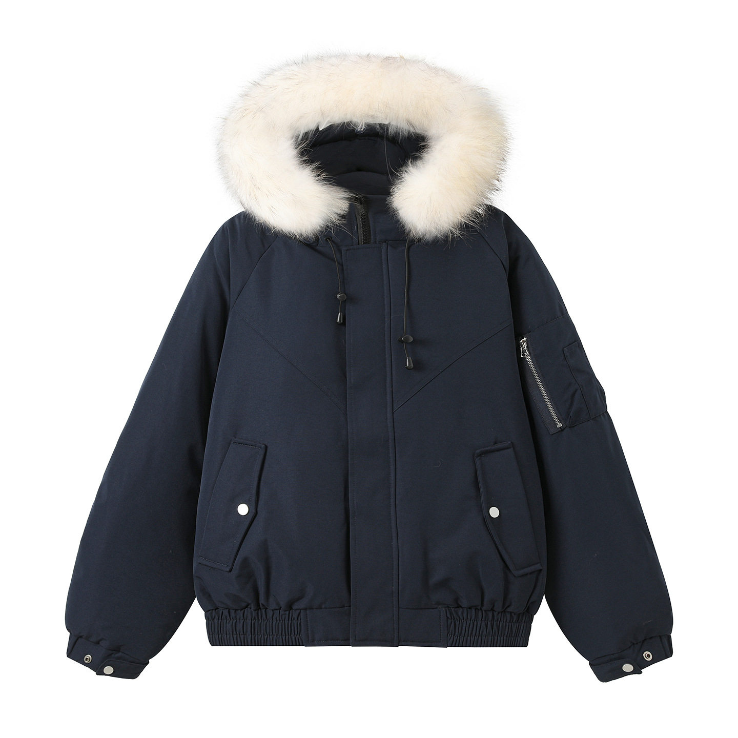 美式工装风连帽90绒羽绒服2026冬季新款女大毛领休闲保暖外套上衣