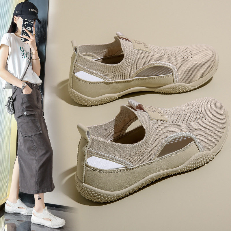 2025小白鞋子女夏季新款韩版ins女学生休闲镂空百搭飞织女鞋K1506