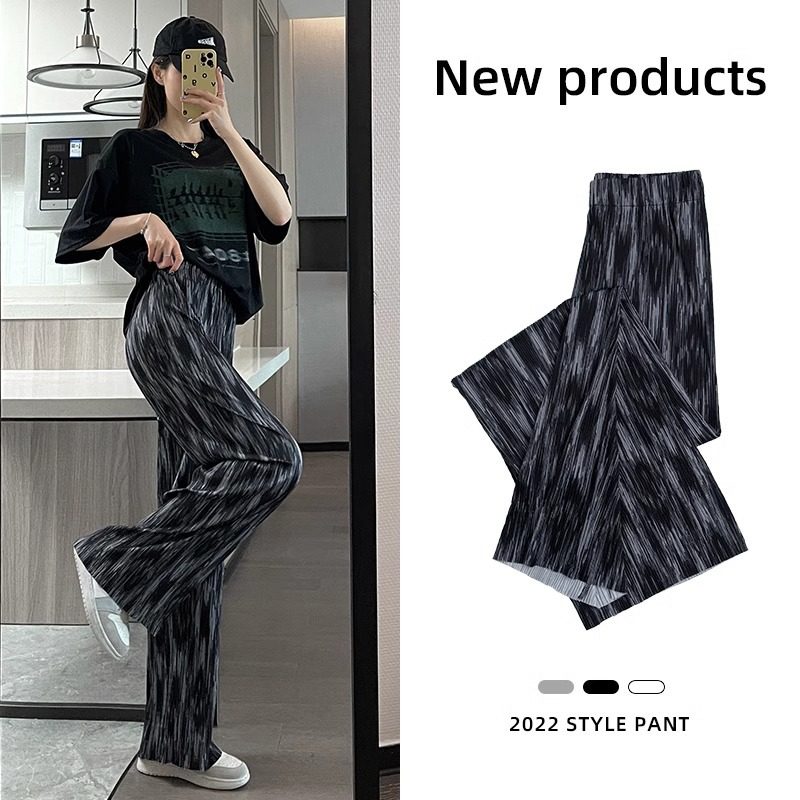 扎染阔腿裤子女装2026夏季薄款宽松直筒垂感冰丝休闲裤冰丝阔腿裤,女装/女士精品,休闲裤,淘宝优惠券,粉丝福利购,淘宝优惠卷