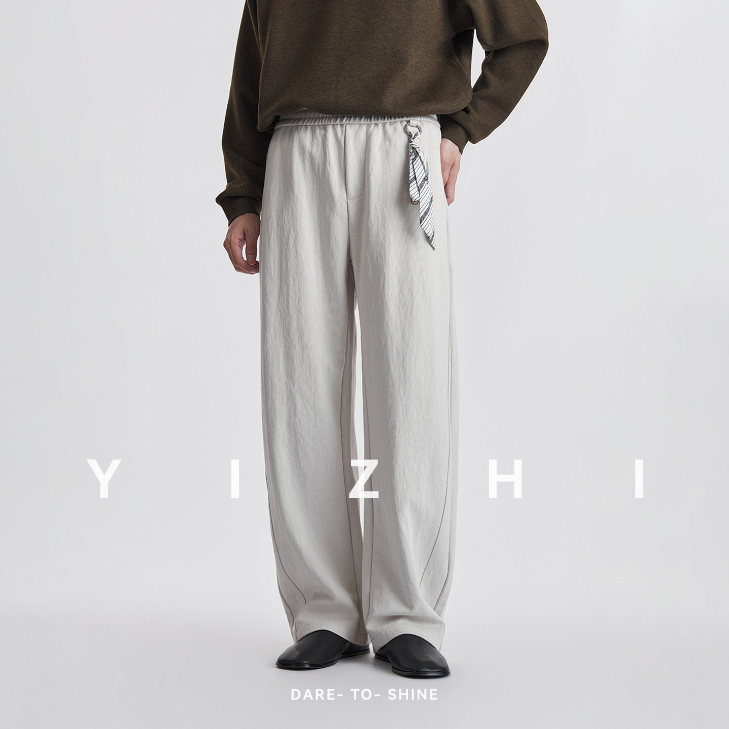 亦止2026年秋季新款莫代尔休闲裤男士韩范直筒裤微阔小弯刀裤长裤