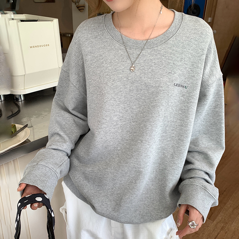 纯棉美式嘻哈休闲运动服套装女秋冬季跑步卫衣卫裤高级感两件套