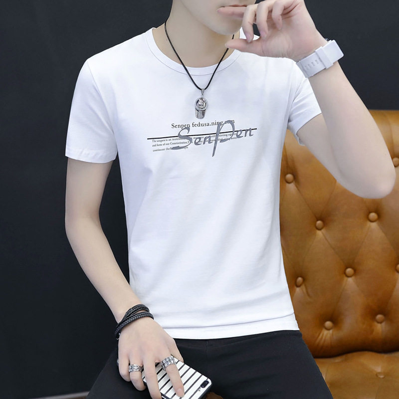 男士短袖t恤新款春季男装上衣服夏装体恤衫潮流百搭t恤一件代发