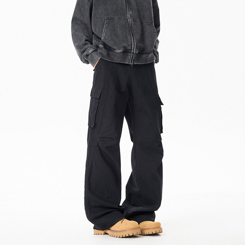 爆款男装春季美式复古工装裤vibe风做旧褪色阔腿裤高街休闲裤男,男装,牛仔裤,淘宝优惠券,粉丝福利购,淘宝优惠卷