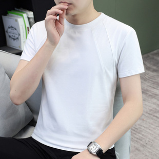 索罗娜凉感男士短袖t恤新款7A抗菌透气圆领短袖T恤支持密文代发