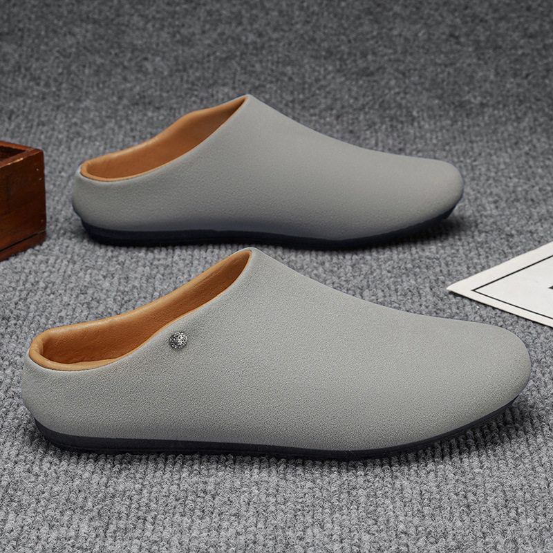 勃肯包头拖鞋男夏季潮流大码休闲男士户外防滑耐磨懒人一脚蹬半拖