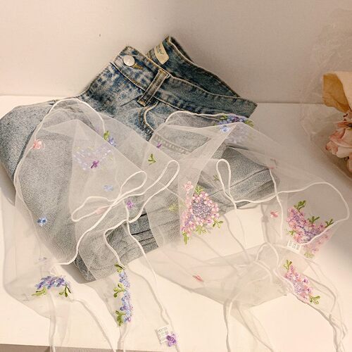 法式白色蕾丝重工刺绣三角头巾女高级感包头发带高级感2026新款春