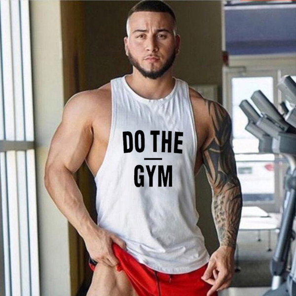 PROFESSIONAL FITNESS BODYBUILDING TRAINING RUNNING ATHLEISURE RUNNING I-HURDLE LOOSE ROUND NECK MENS COTTON LOOSE VEST